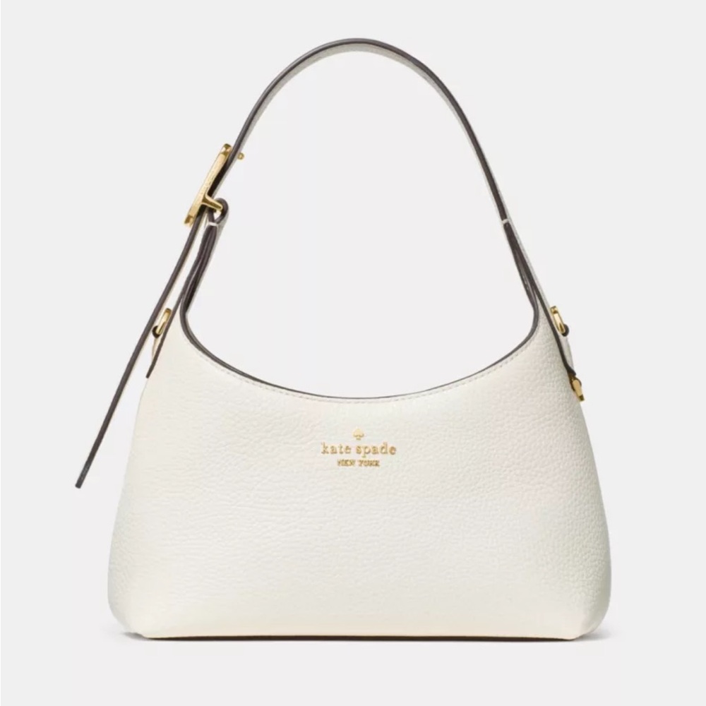 NWT Kate Spade Cream Shoulder Bag with Gold Accents